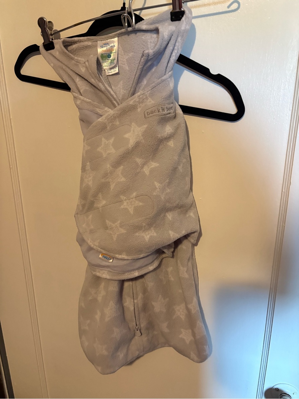 Halo Light Gray Star Sleepsack Swaddle
